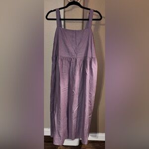 Flowy comfy Lavender Sleeveless Dress with side pockets XL